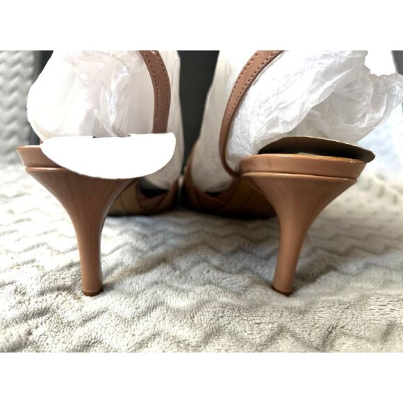NEW! Inc International Concepts Lenii Patent Pointed Toe Heels Nude Size 7M NIB - Picture 3 of 7
